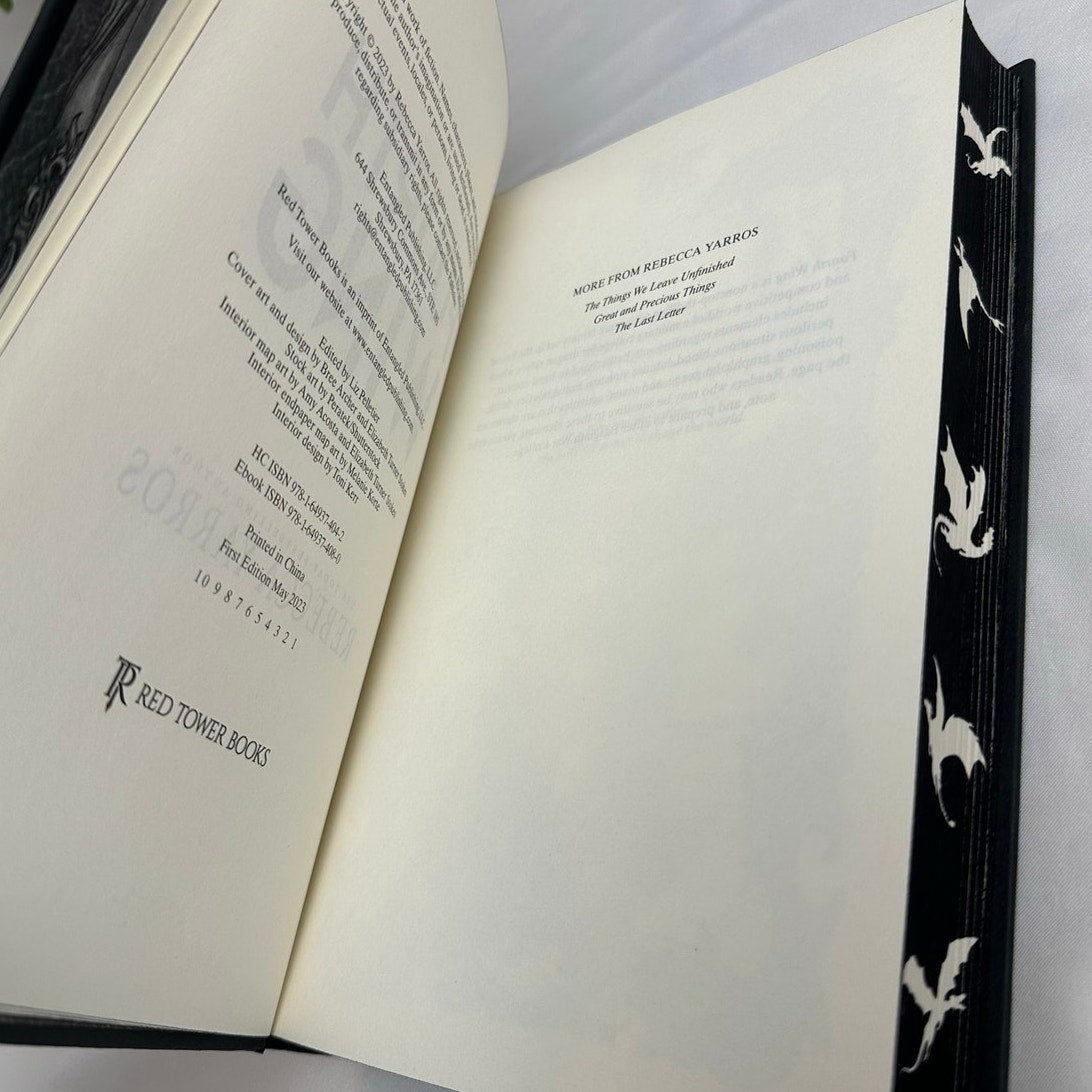 Fourth Wing by Rebecca Yarros | 1st Edition 1st Printing Sprayed Edges HC