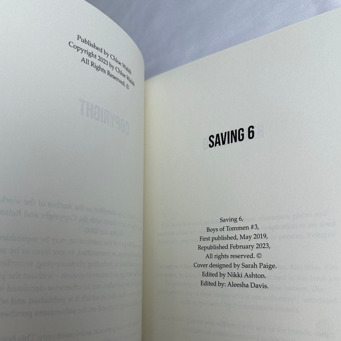 Saving 6 by Chloe Walsh | OOP Original Indie Model Cover Paperback