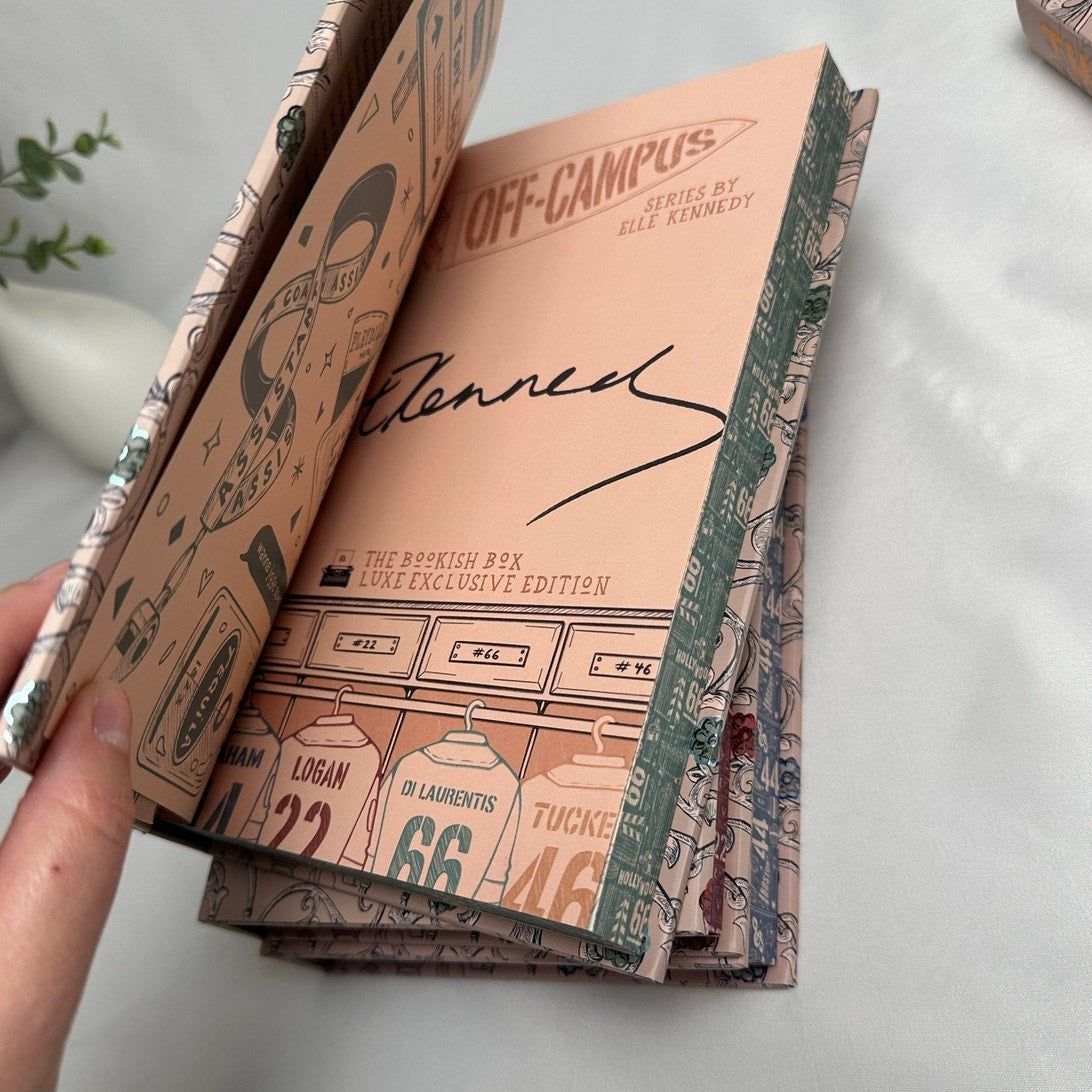 Off Campus Elle Kennedy Books 1-4 Bookish Box Signed SE Hardcover Set