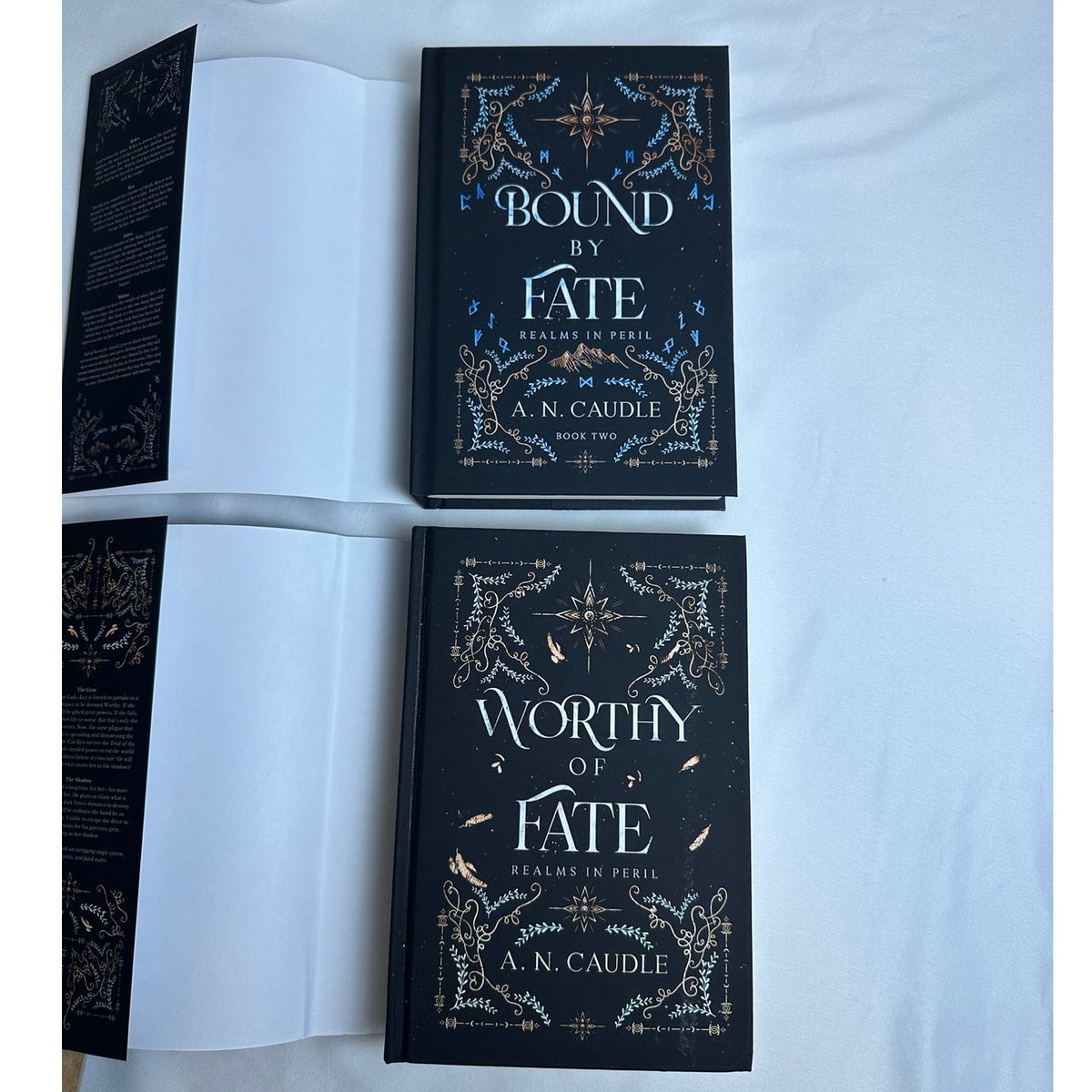 Worthy of Fate & Bound by Fate by A.N. Caudle | Signed OOP Indie Hardcover Set
