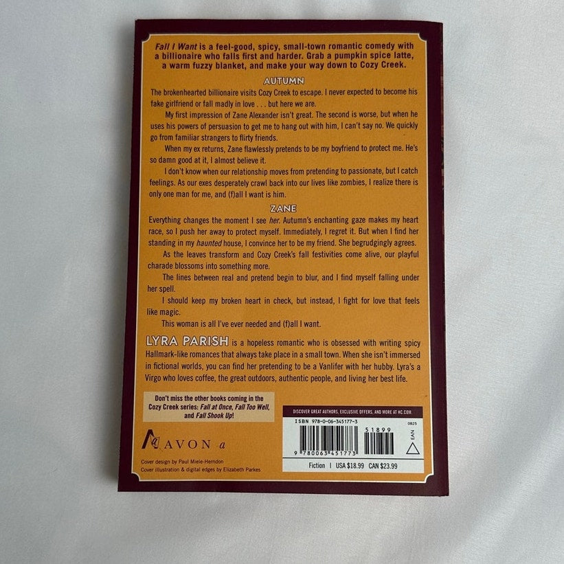 Fall I Want by Lyra Parish | Deluxe Sprayed Edges Paperback