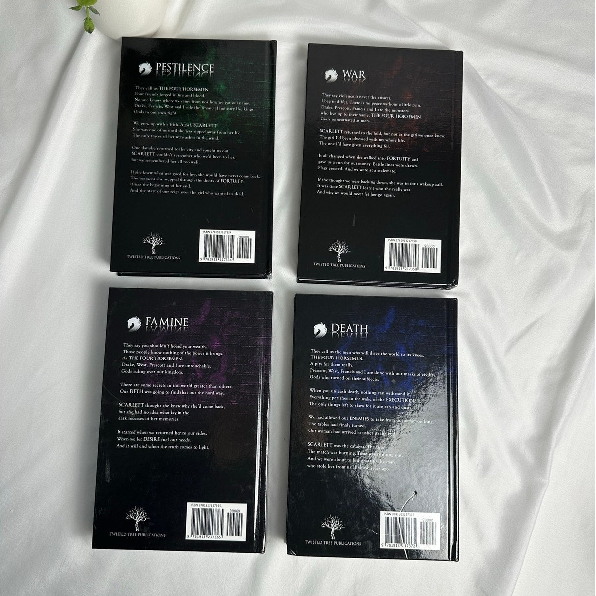 Four Horsemen Complete Series by Sarah Bailey | Carnage, Chaos, Corrode & Cataclysm Hardcover Set