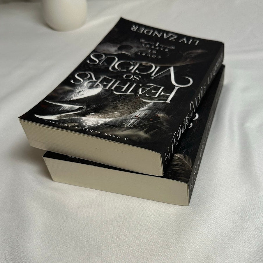 Feathers So Vicious & Shadows So Cruel by Liv Zander | OOP Indie Paperback Duet Set