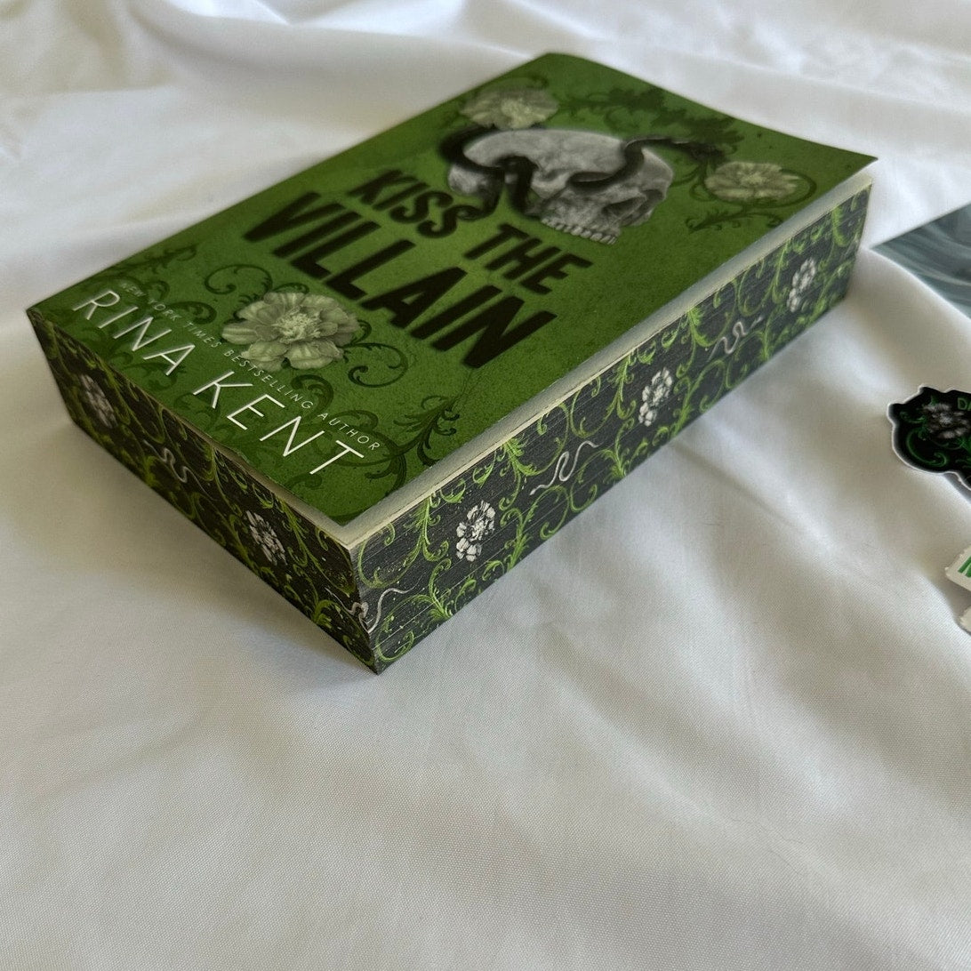 Kiss the Villain by Rina Kent | Signed Walmart Exclusive Paperback with Art