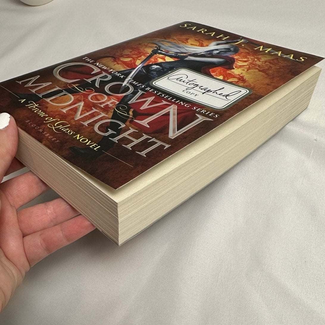 Crown of Midnight by Sarah J. Maas | Hand Signed OOP Original Cover Paperback