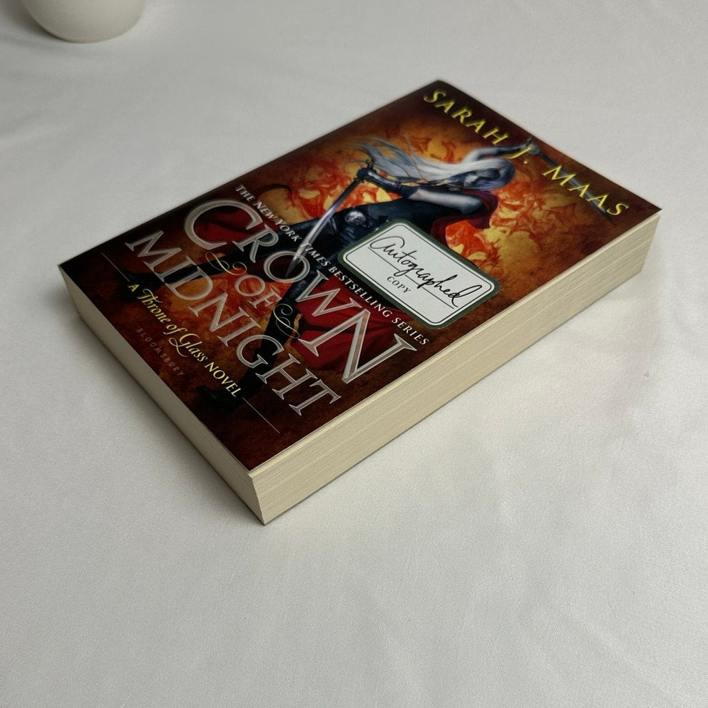 Crown of Midnight by Sarah J. Maas | Hand Signed OOP Original Cover Paperback