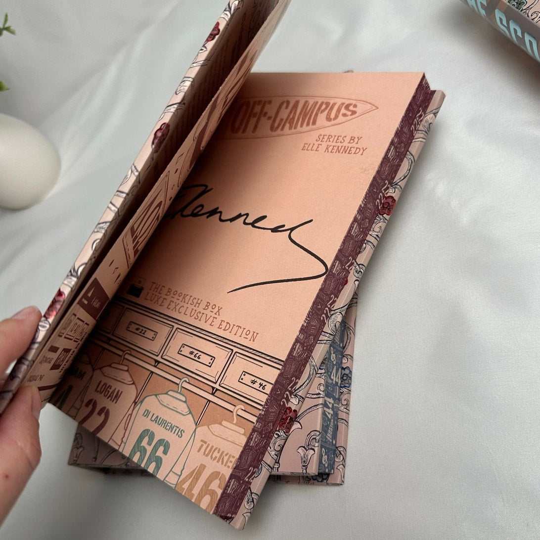 Off Campus Elle Kennedy Books 1-4 Bookish Box Signed SE Hardcover Set