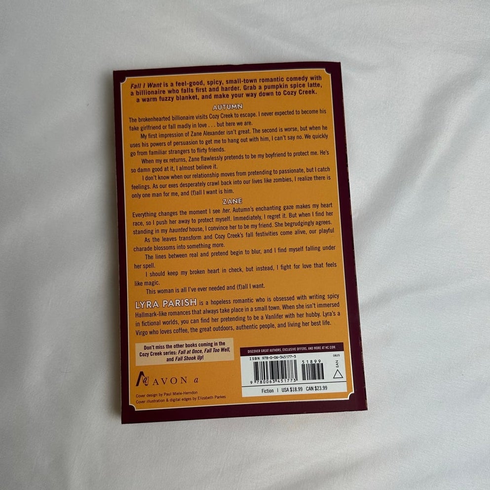 Fall I Want by Lyra Parish | Deluxe Sprayed Edges Paperback
