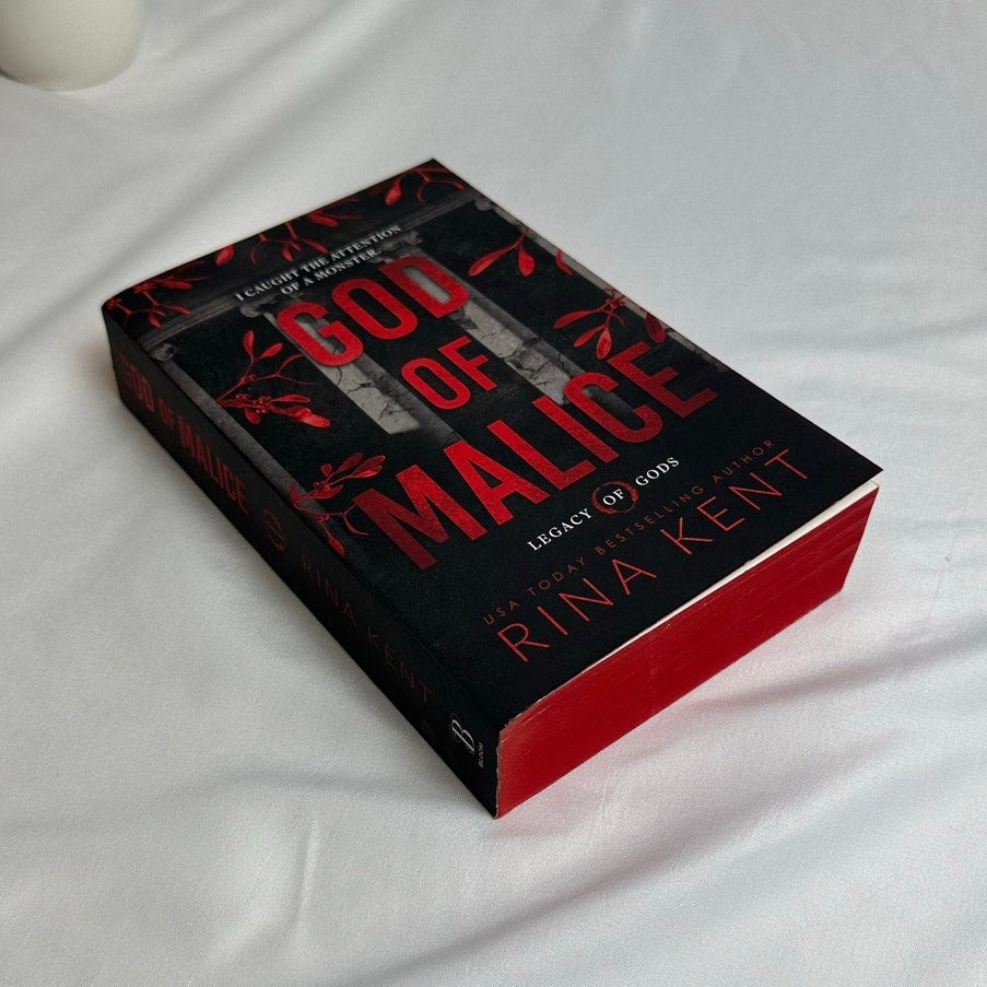 God of Malice by Rina Kent | Digitally Signed Deluxe Sprayed Edges Paperback