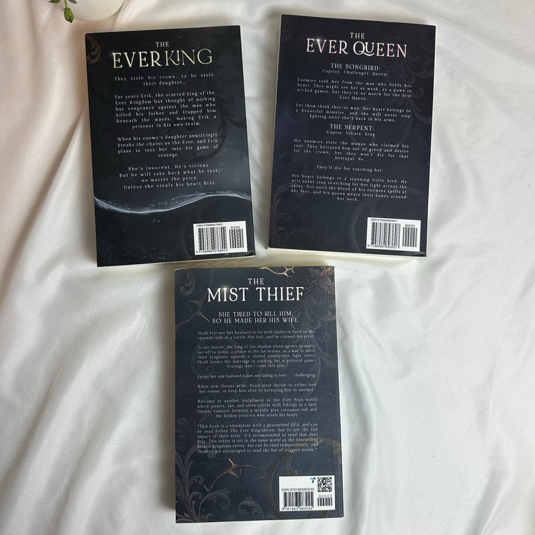 The Ever King, Ever Queen & Mist Thief by L.J. Andrews | OOP Indie Paperback Set