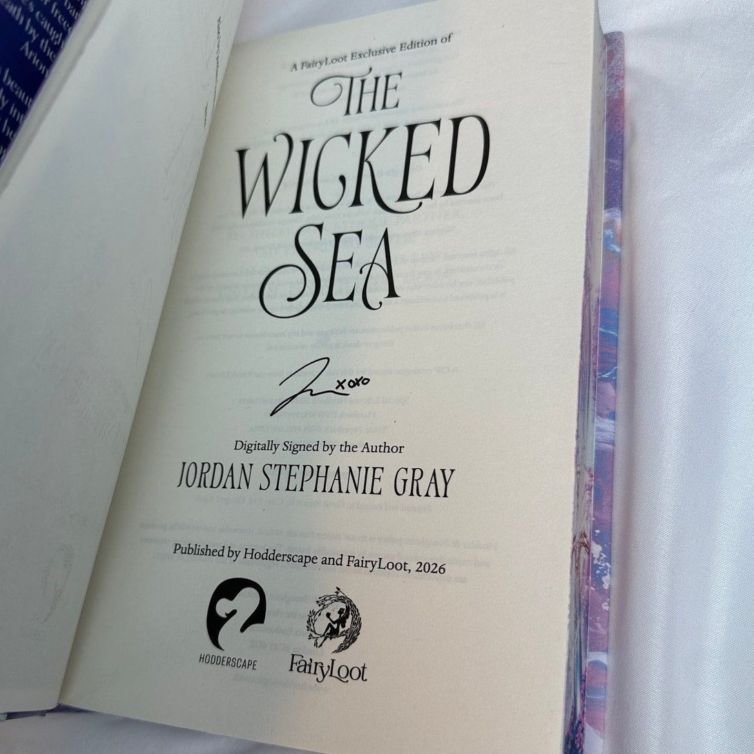 The Wicked Sea by Jordan Stephanie Gray | FairyLoot Signed Special Edition Hardcover