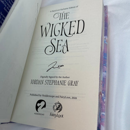 The Wicked Sea by Jordan Stephanie Gray | FairyLoot Signed Special Edition Hardcover