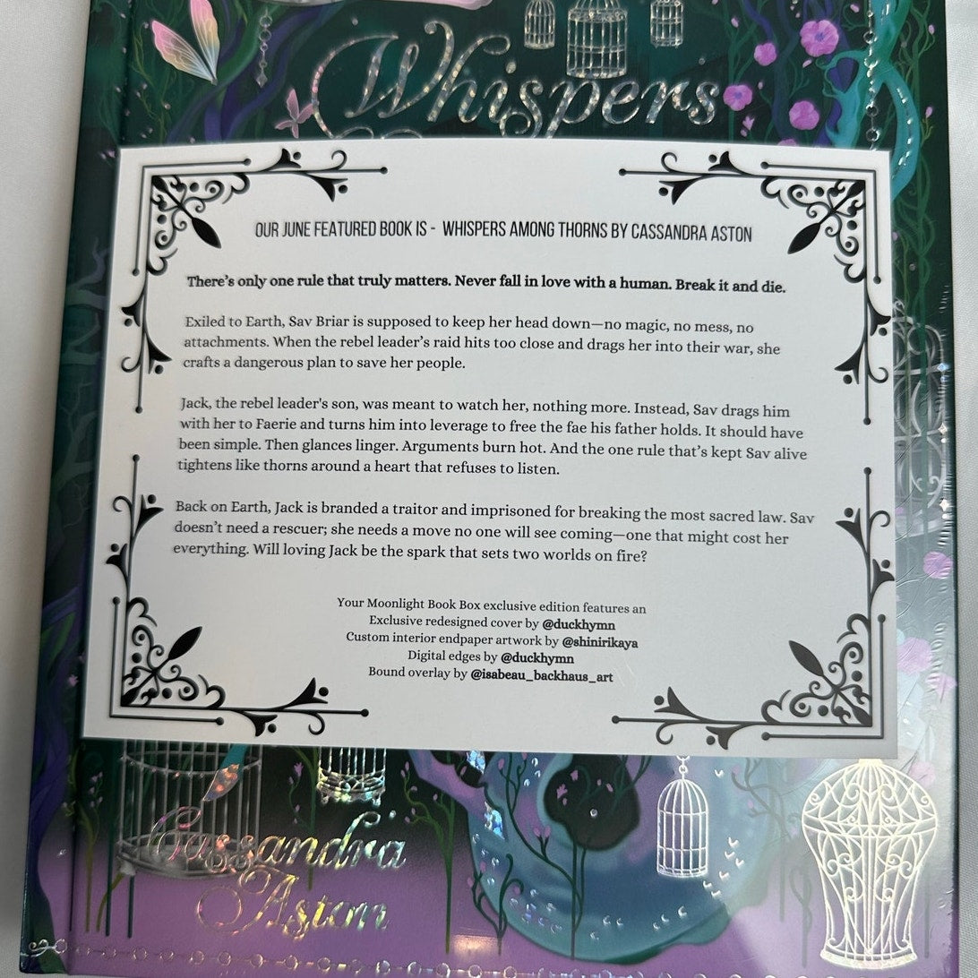 Whispers Among Thorns by Cassandra Aston | Signed Moonlight Book Box SE