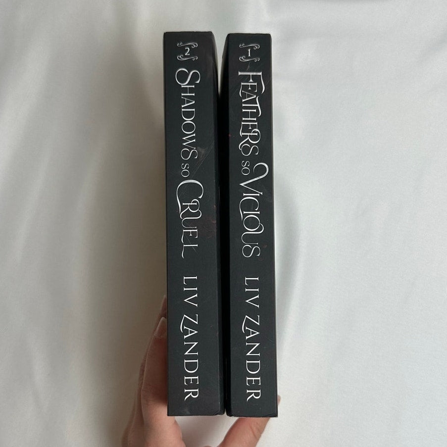 Feathers So Vicious & Shadows So Cruel by Liv Zander | OOP Indie Paperback Duet Set