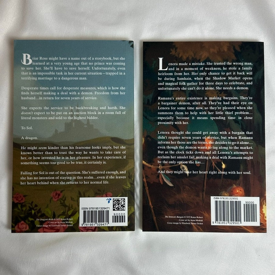 The Dragon's Bride & The Demon's Bargain by Katee Robert | Indie Paperback Set