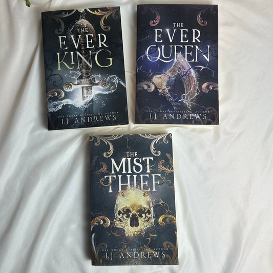 The Ever King, Ever Queen & Mist Thief by L.J. Andrews | OOP Indie Paperback Set