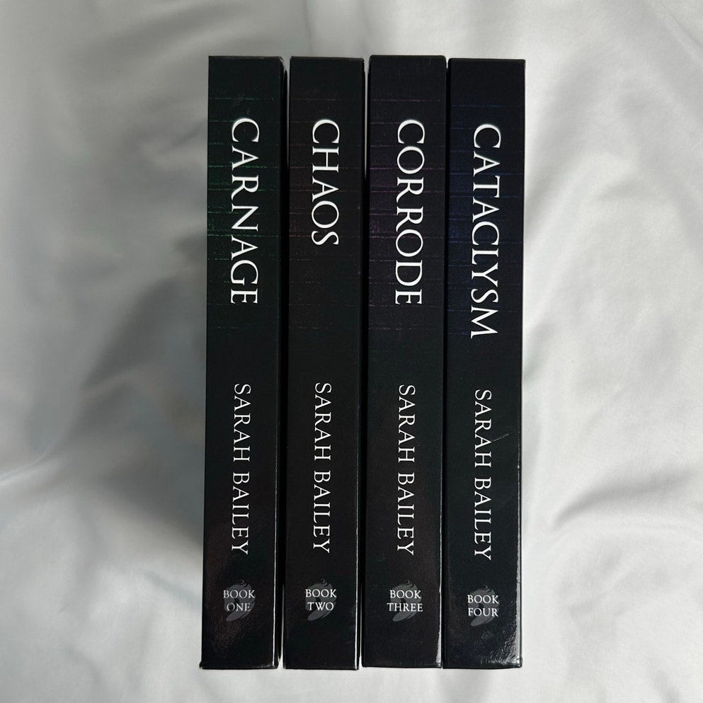 Four Horsemen Complete Series by Sarah Bailey | Carnage, Chaos, Corrode & Cataclysm Hardcover Set