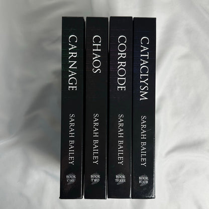 Four Horsemen Complete Series by Sarah Bailey | Carnage, Chaos, Corrode & Cataclysm Hardcover Set