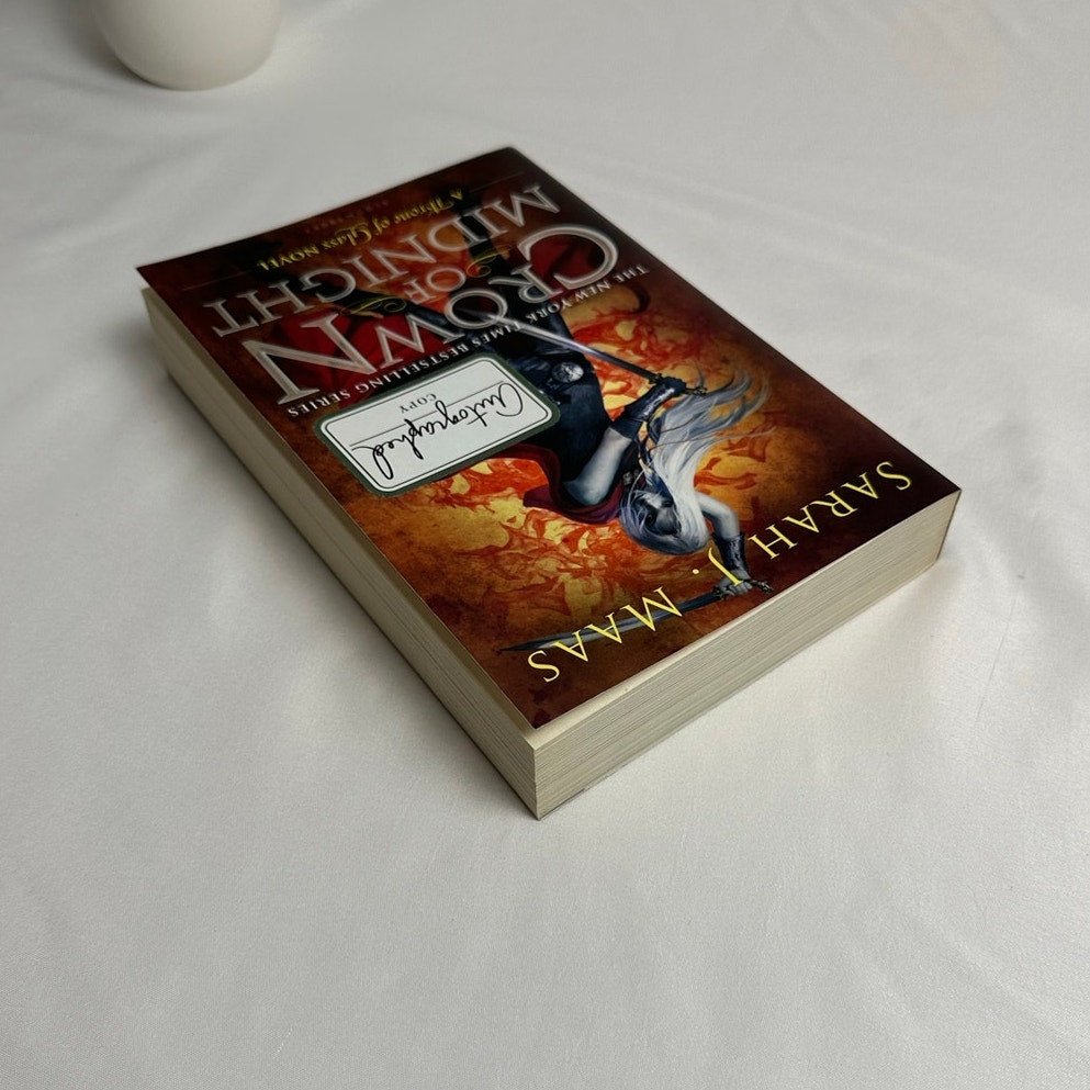 Crown of Midnight by Sarah J. Maas | Hand Signed OOP Original Cover Paperback