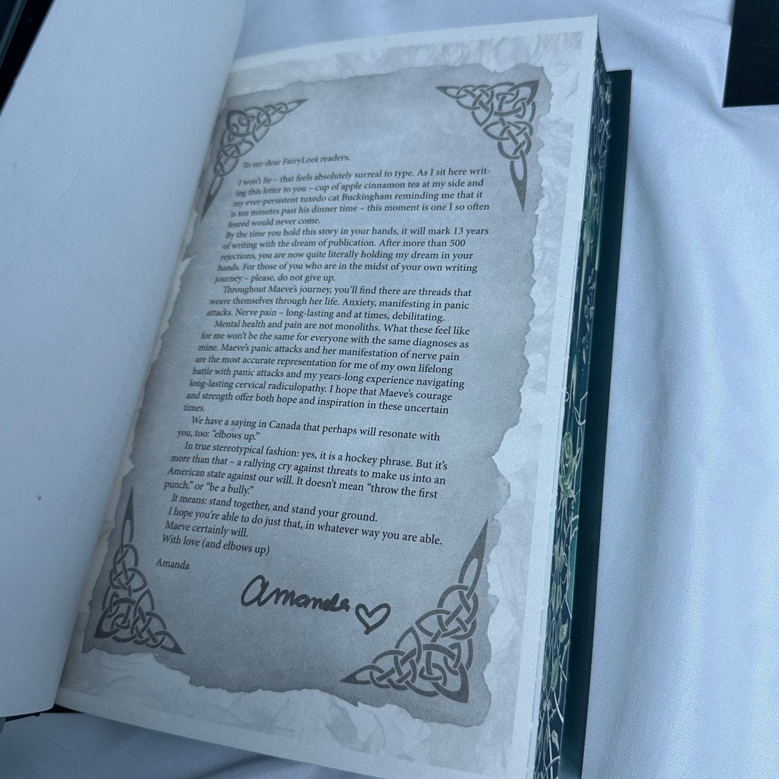 The Lure of Wolves and Whispers by Amanda Connolly | FairyLoot Signed SE Hardcover