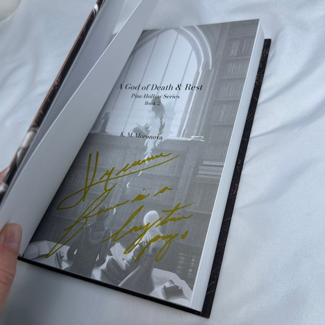 A God of Death & Rest by K.M. Moronova | OOP Hand Signed Hardcover