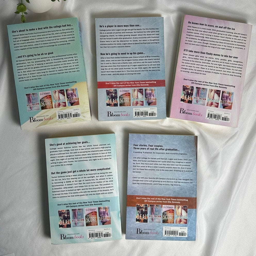 Off-Campus Series by Elle Kennedy | Bloom Books Paperback 5-Book Set