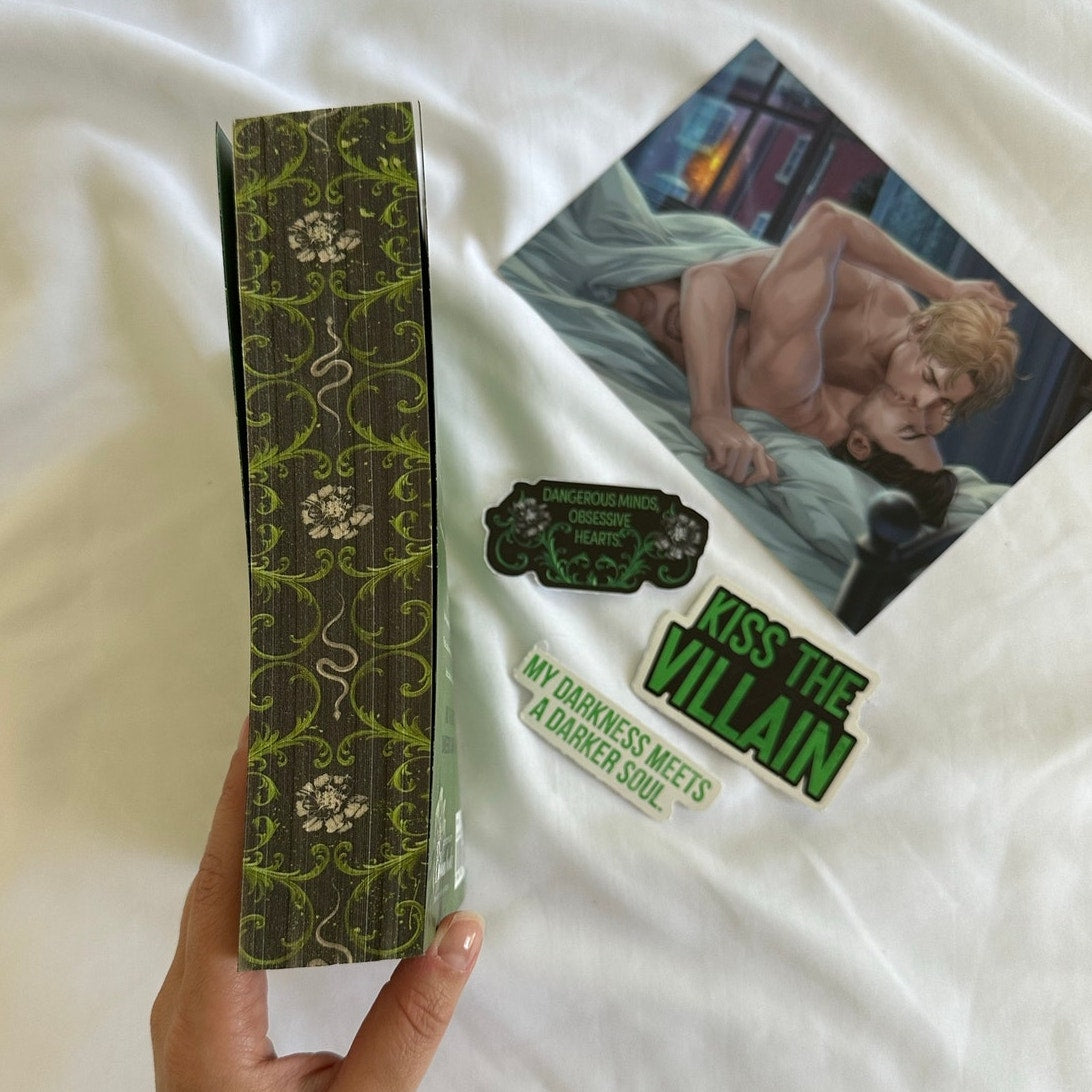 Kiss the Villain by Rina Kent | Signed Walmart Exclusive Paperback with Art