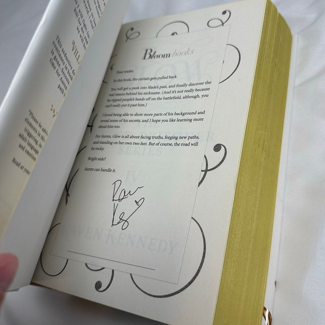 Glow by Raven Kennedy | Deluxe Digitally Signed Sprayed Edges Hardcover