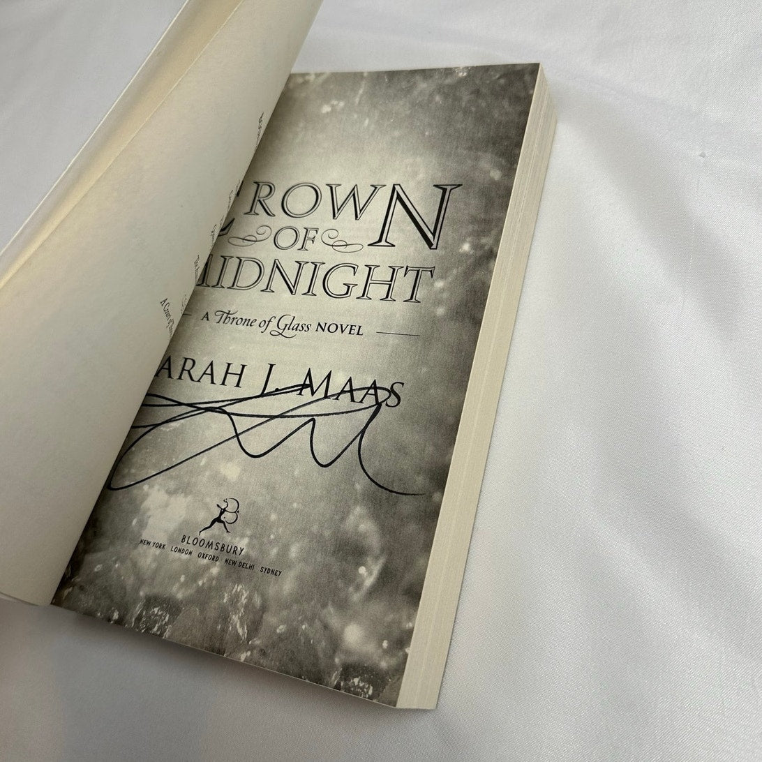 Crown of Midnight by Sarah J. Maas | Hand Signed OOP Original Cover Paperback