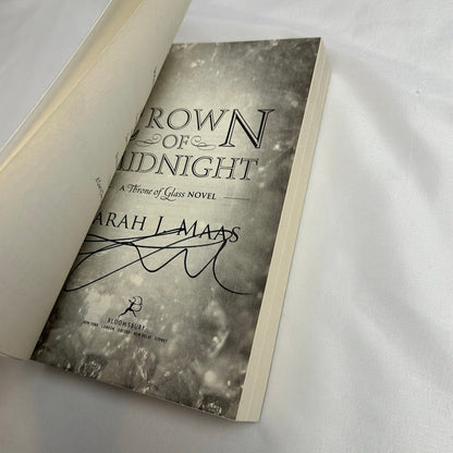 Crown of Midnight by Sarah J. Maas | Hand Signed OOP Original Cover Paperback