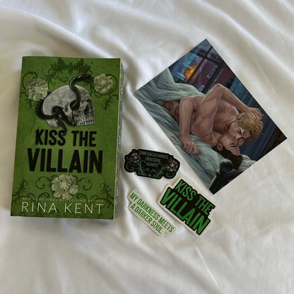 Kiss the Villain by Rina Kent | Signed Walmart Exclusive Paperback with Art