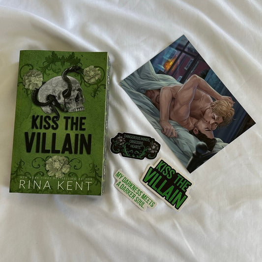 Kiss the Villain by Rina Kent | Signed Walmart Exclusive Paperback with Art