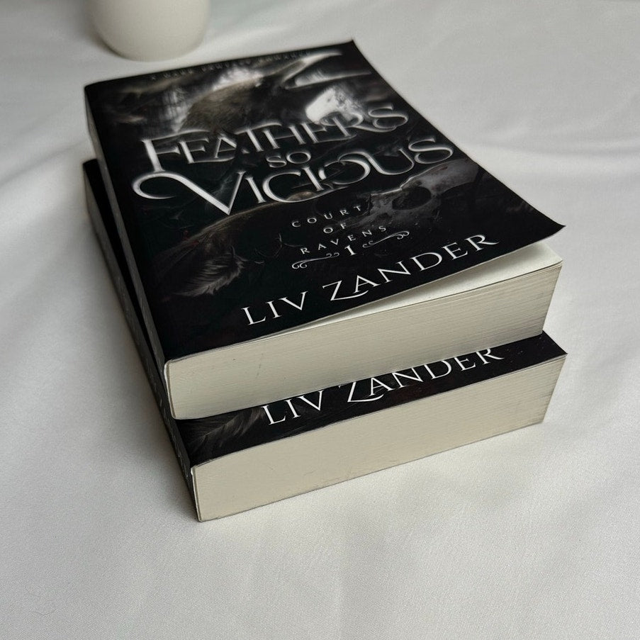 Feathers So Vicious & Shadows So Cruel by Liv Zander | OOP Indie Paperback Duet Set